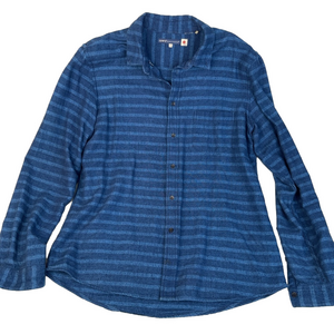 Levi's Made and Crafted Striped Indigo Button Down Shirt Large